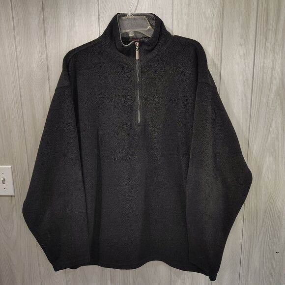 Men's Footlocker 1/4 Zip Mock Neck Pullover Black Size 2xl Taiwan Warm Fall - Picture 1 of 7